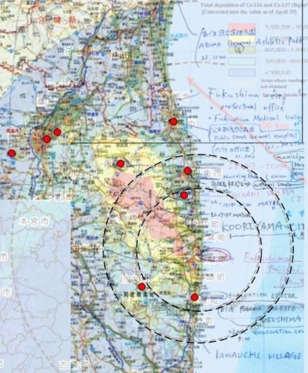 After Fukushima: Map of Japan